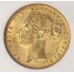 AUSTRALIA 1873 . ONE 1 SOVEREIGN . MELBOURNE . GOLD . SLABBED